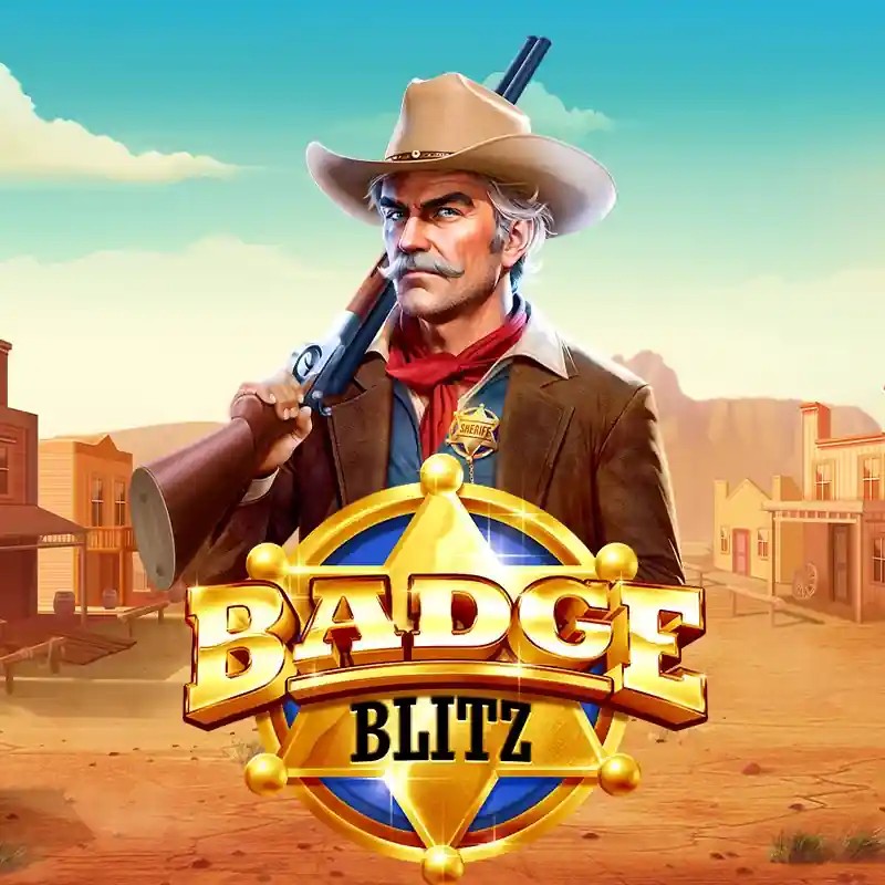 Official Slots logo: Badge Blitz by Pragmatic Play at Wild Robin Casino