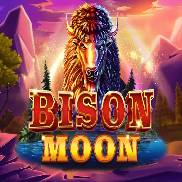 Bison Moon slot logo by Northern Lights Gaming at Wild Robin Casino